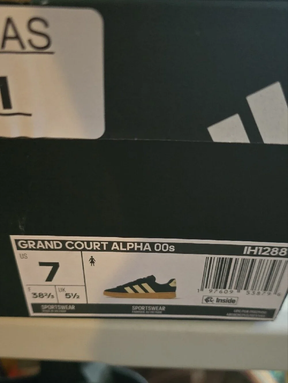 adidas Black Sneakers with Gum Outsole and Yellow Accents